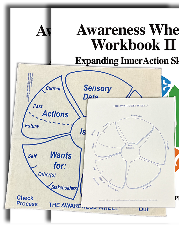 Awareness Wheel Workbooks I & II with InnerAction Notepads and SkillsMat