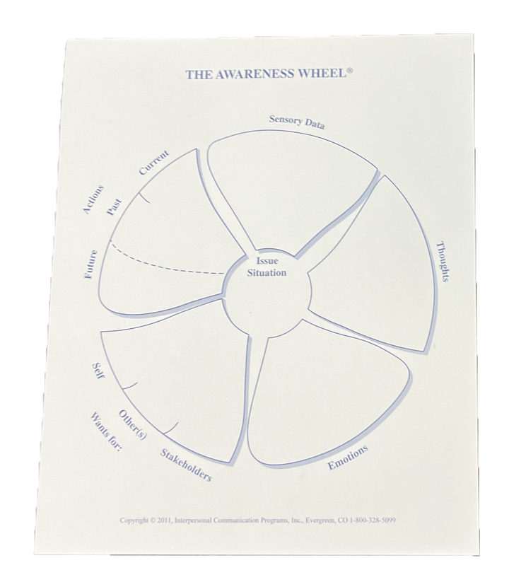 Awareness Wheel I Workbook with an InnerAction Notepad