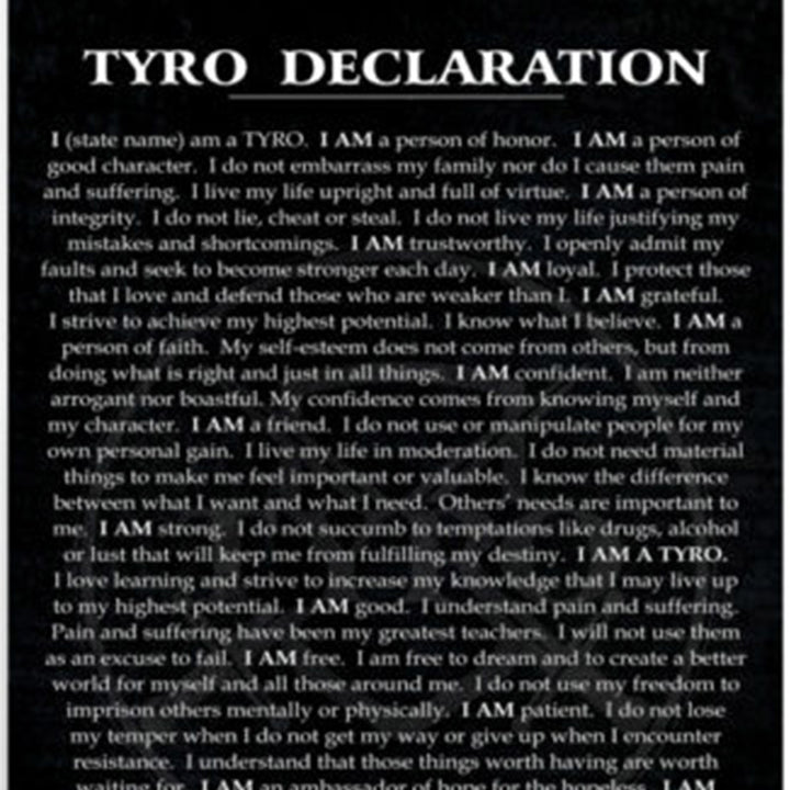 TYRO Declaration Poster